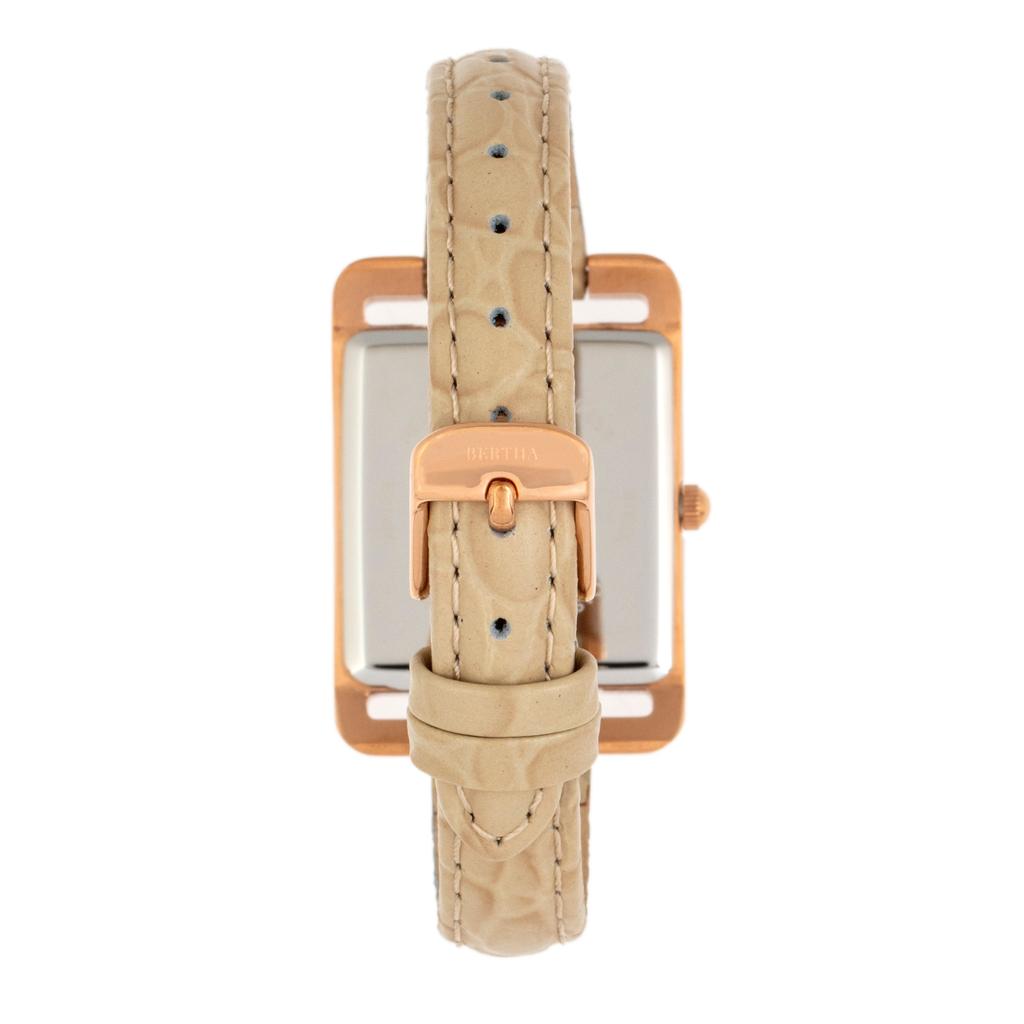 BERTHA Marisol Swiss MOP Leather-Band Watch