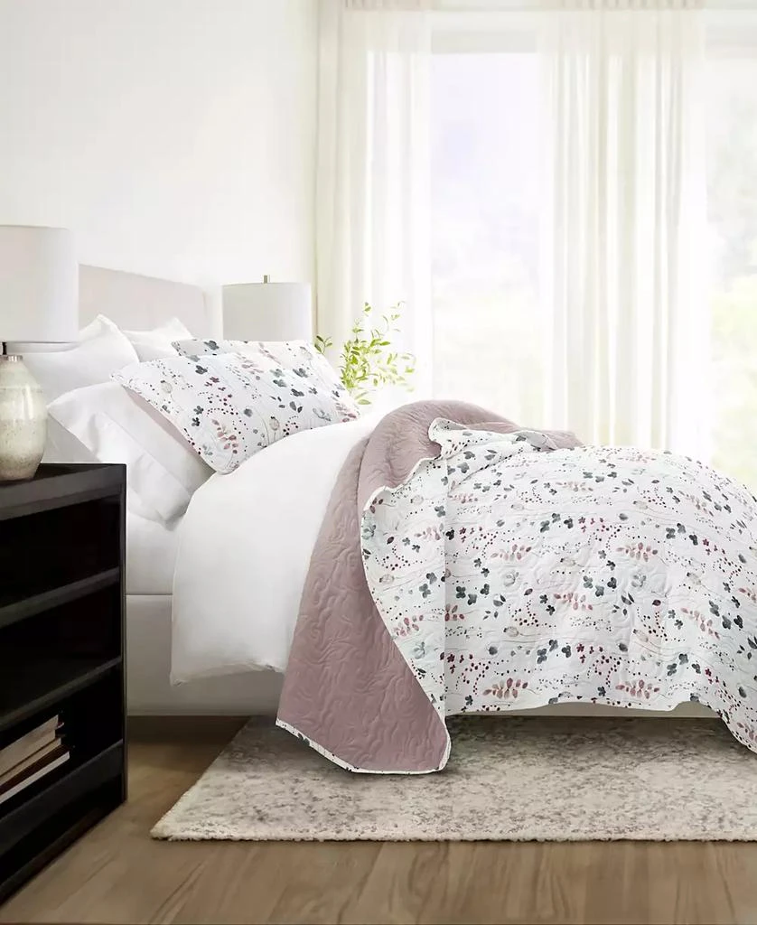 IENJOY HOME Poppy Bloom Reversible 2-Pc. Quilt Set 2