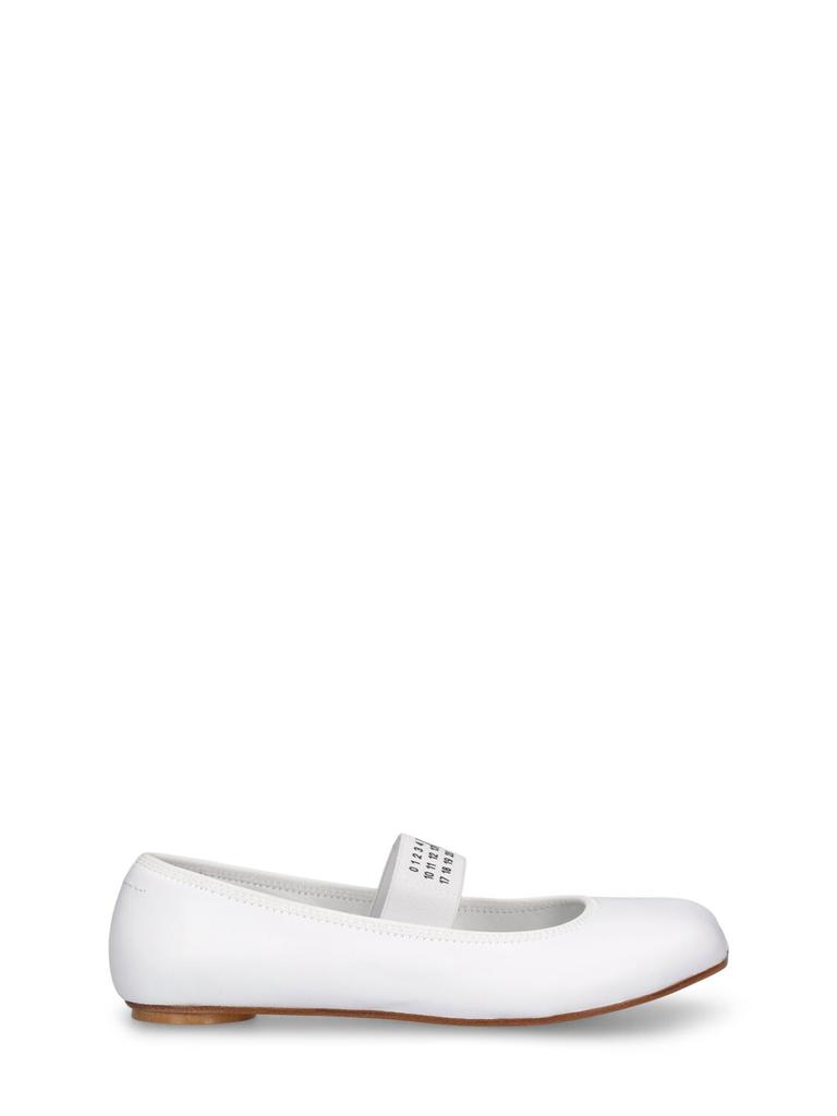 MM6 MAISON MARGIELA Logo Print Canvas Ballerinas