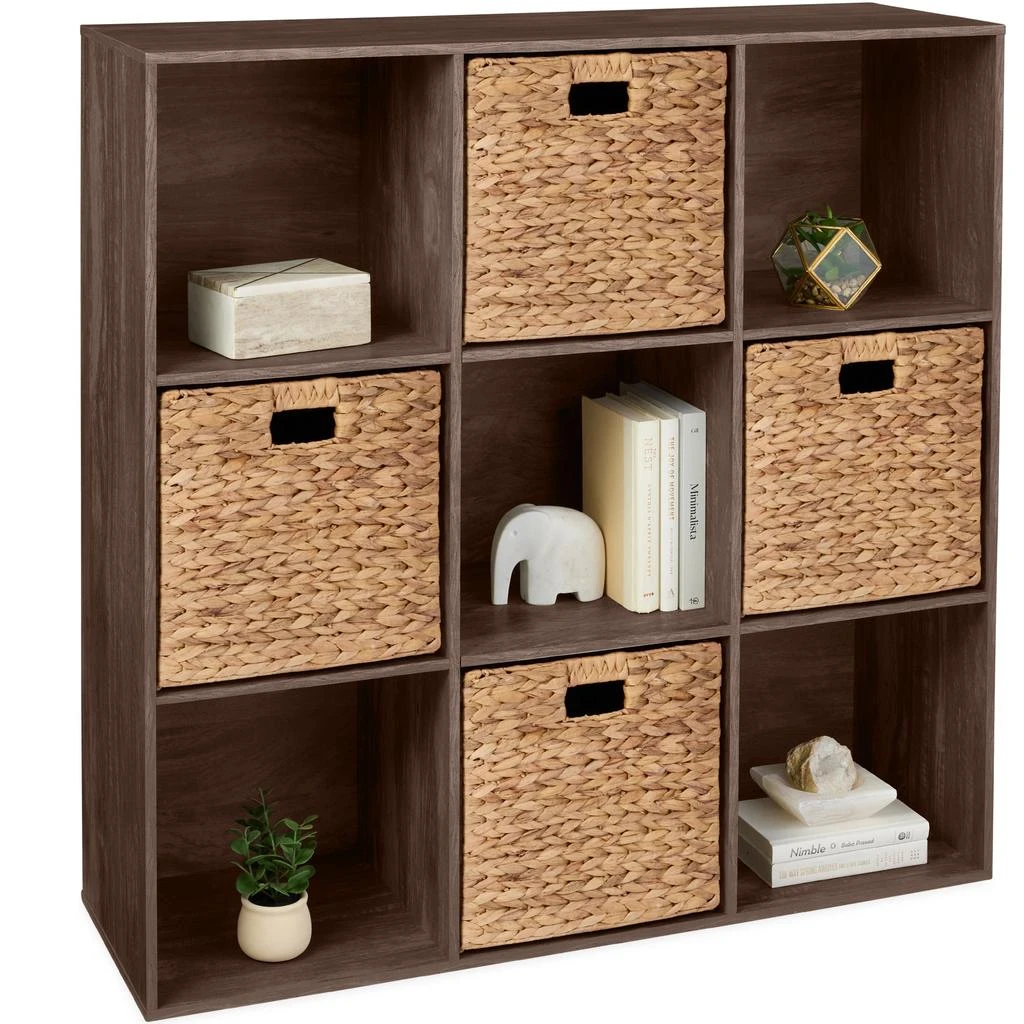 Best Choice Products 9-Cube Bookshelf, 13.5in Display Storage System, Organizer w/ Removable Back Panels 1