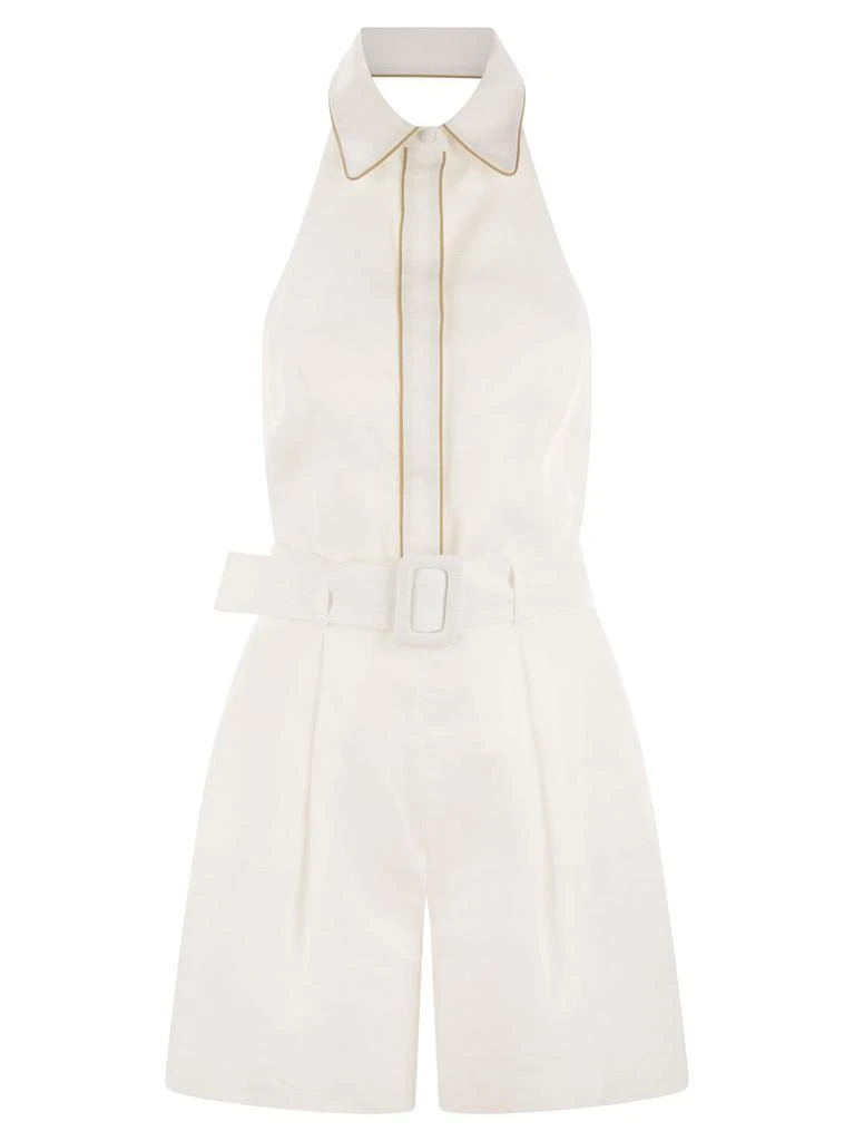 MVP Wardrobe Linen Sleeveless Romper Suit 1