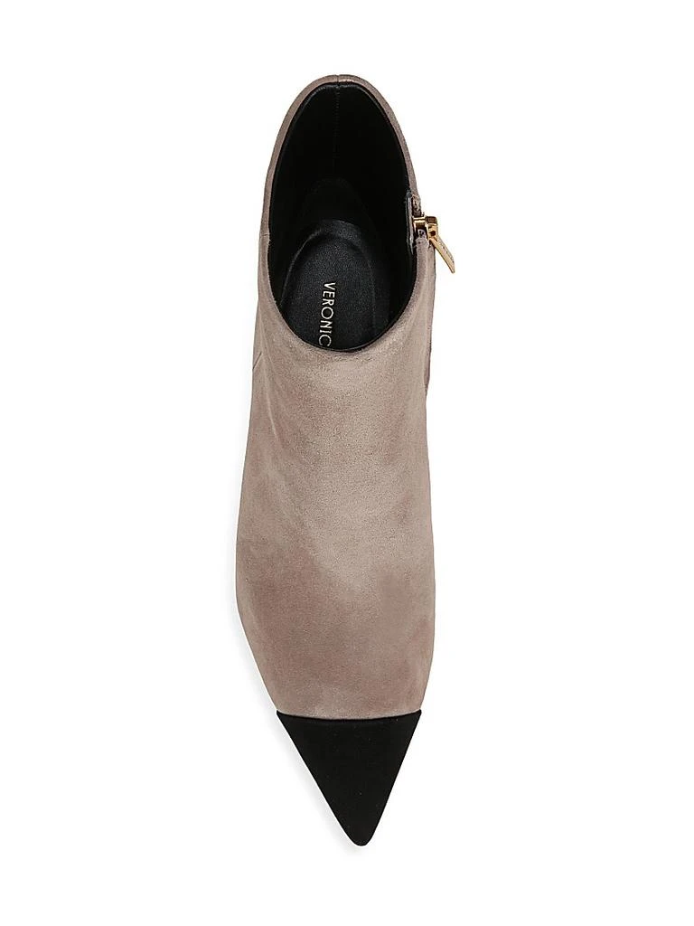 VERONICA BEARD Lisa Cap-Toe 70MM Suede Booties 4