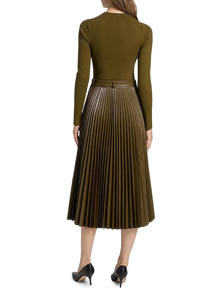 SIMKHAI Abilene Mixed-Media Midi-Dress 5