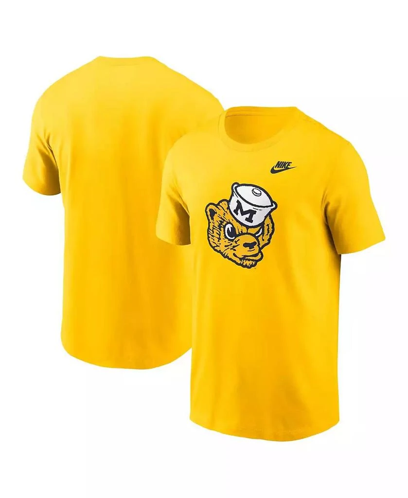 NIKE Men's Maize Michigan Wolverines Legacy Alternate Logo T-Shirt 1