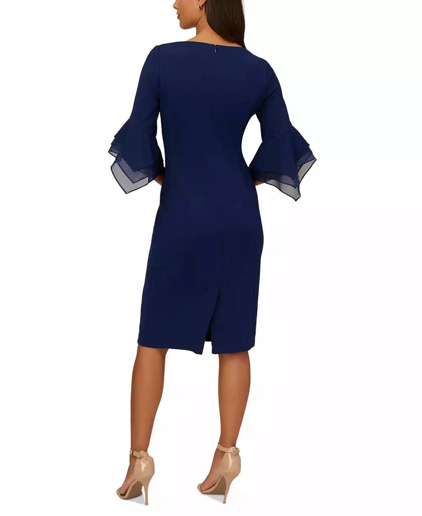 Adrianna Papell Women's Tiered-Cuff 3/4-Sleeve Sheath Dress 2