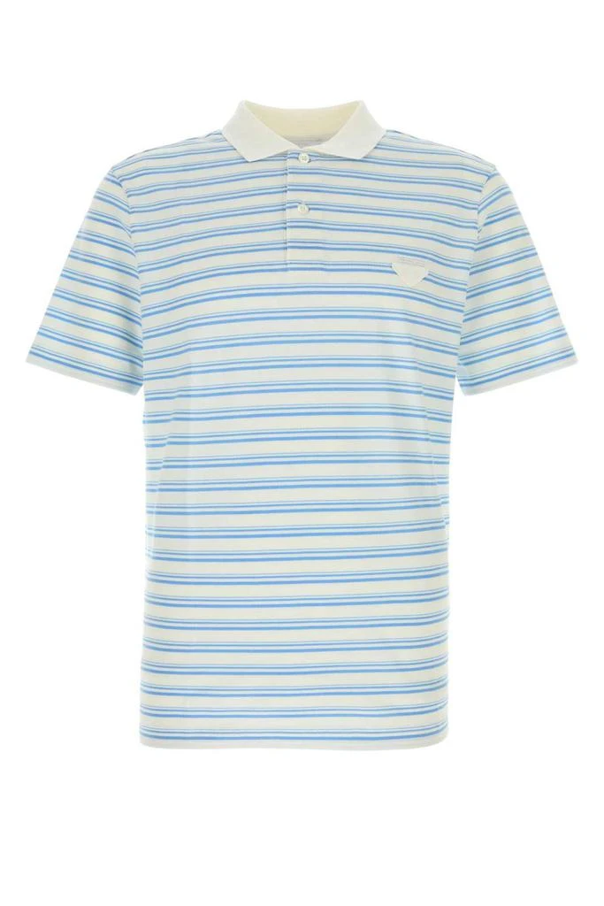 Prada Prada Short-Sleeved Striped Polo Shirt 1