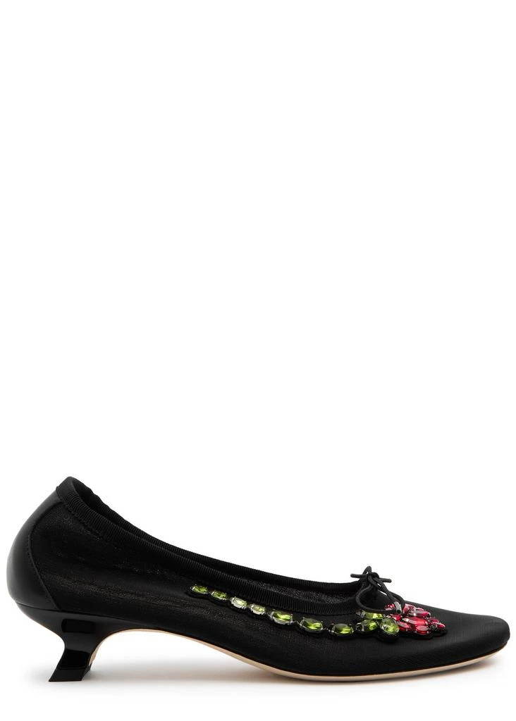 Simone Rocha 40 crystal-embellished mesh pumps 1