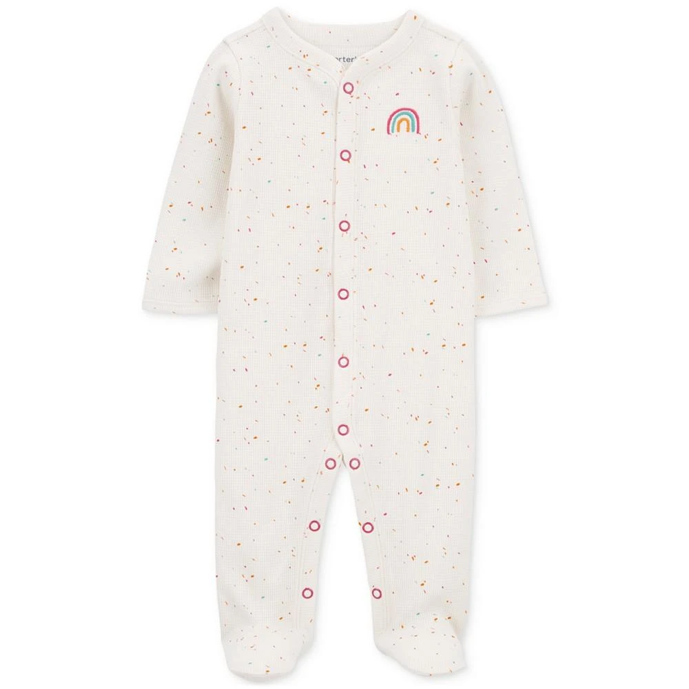 Carter's Baby Girls Rainbow Snap-Up Sleep & Play Footed Coverall 1