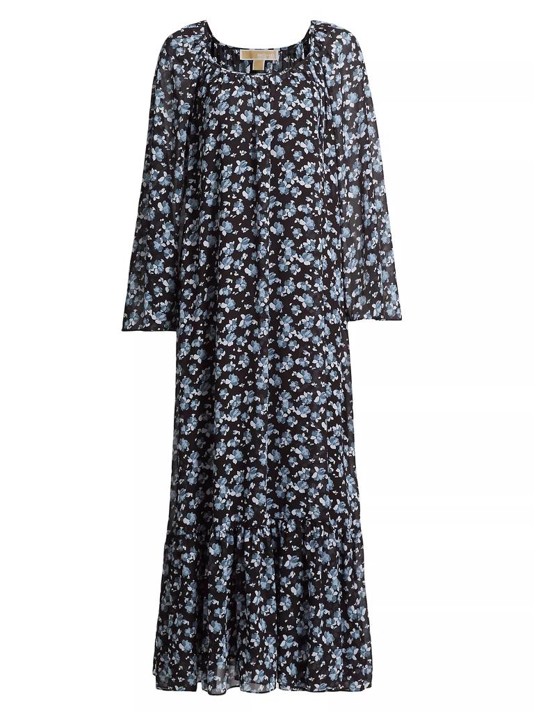 Michael Kors Floral Scoopneck Maxi Dress
