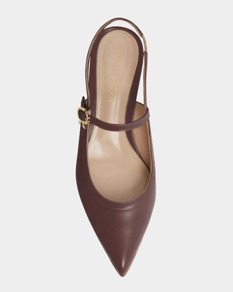 Gianvito Rossi Calfskin Mary Jane Slingback Pumps 6