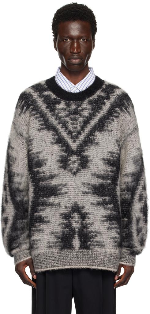 Isabel Marant Black & Beige Fabo Sweater