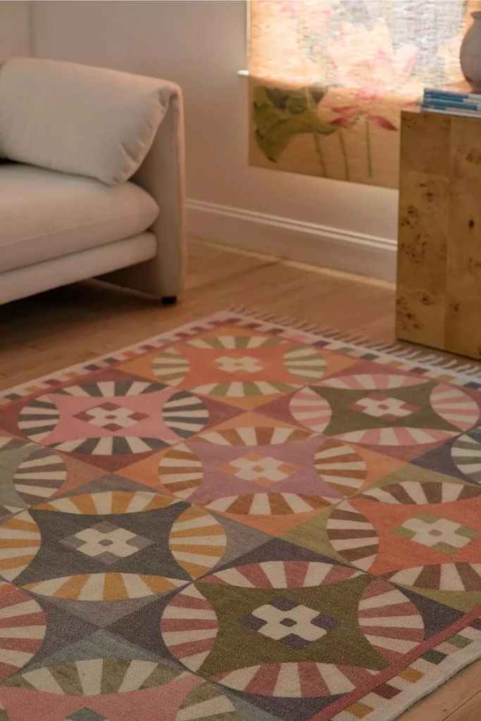 Urban Outfitters Diamond Burst Digital Printed Chenille Rug 2