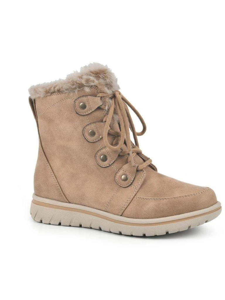 White Mountain Holly Womens Faux Leather Ankle Ankle Boots 4