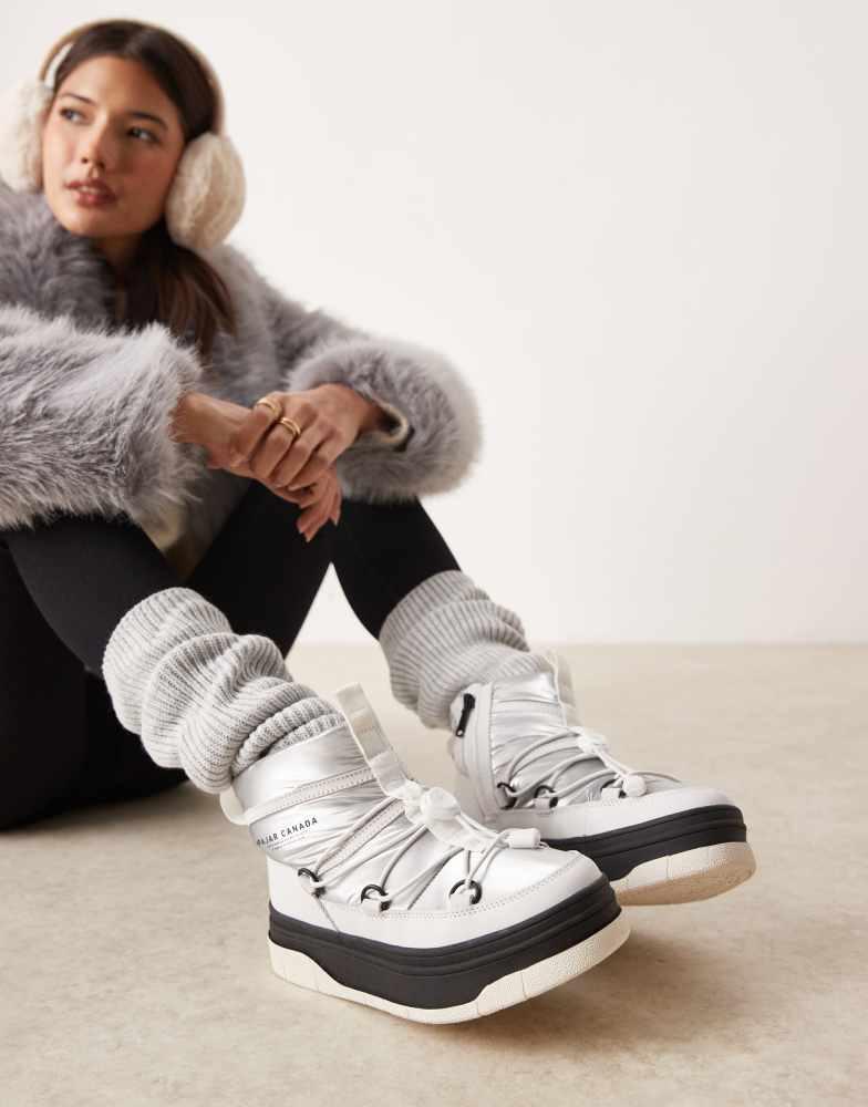 Pajar Pajar Jamie Nylon snow boots in silver