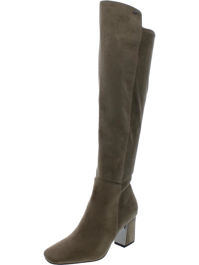 DKNY Cilli Womens Microsuede Block Heel Knee-High Boots 4