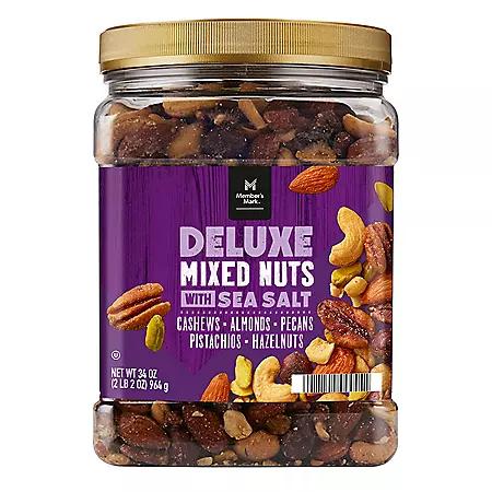 Member's Mark Member's Mark Deluxe Mixed Nuts with Sea Salt, 34 oz.