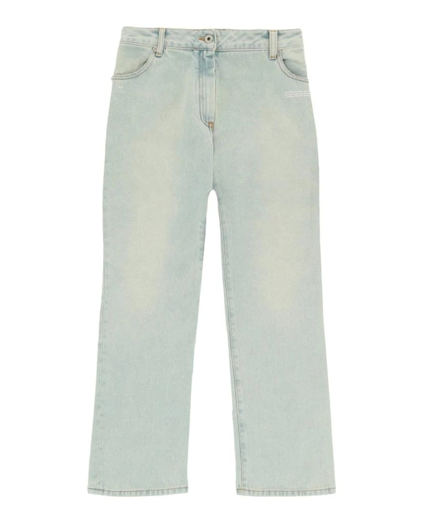 Off-White Logo Print Straight Leg Jeans 1