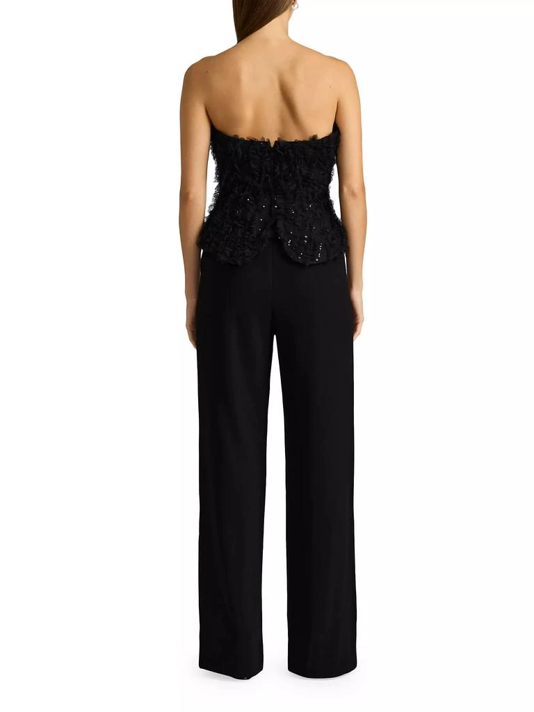 Zac Posen Applique-on-Lace Bustier Jumpsuit 5
