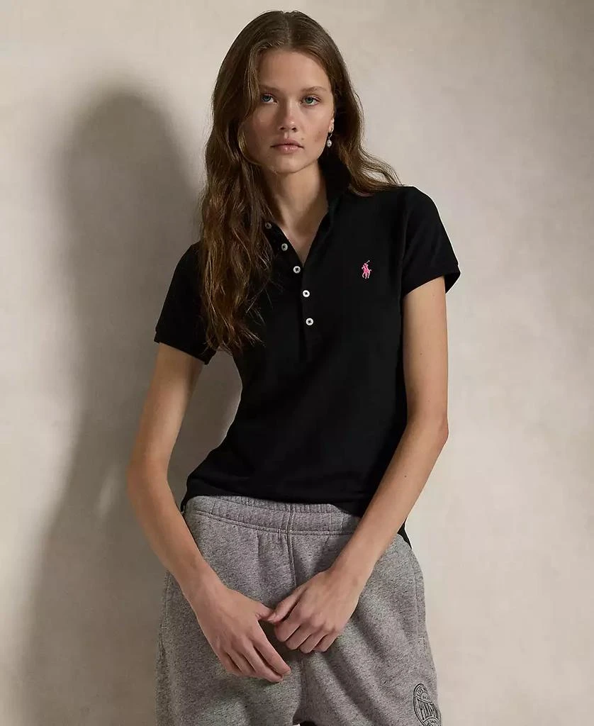 Ralph Lauren Women's Pink Pony Slim-Fit Stretch Polo Shirt 1