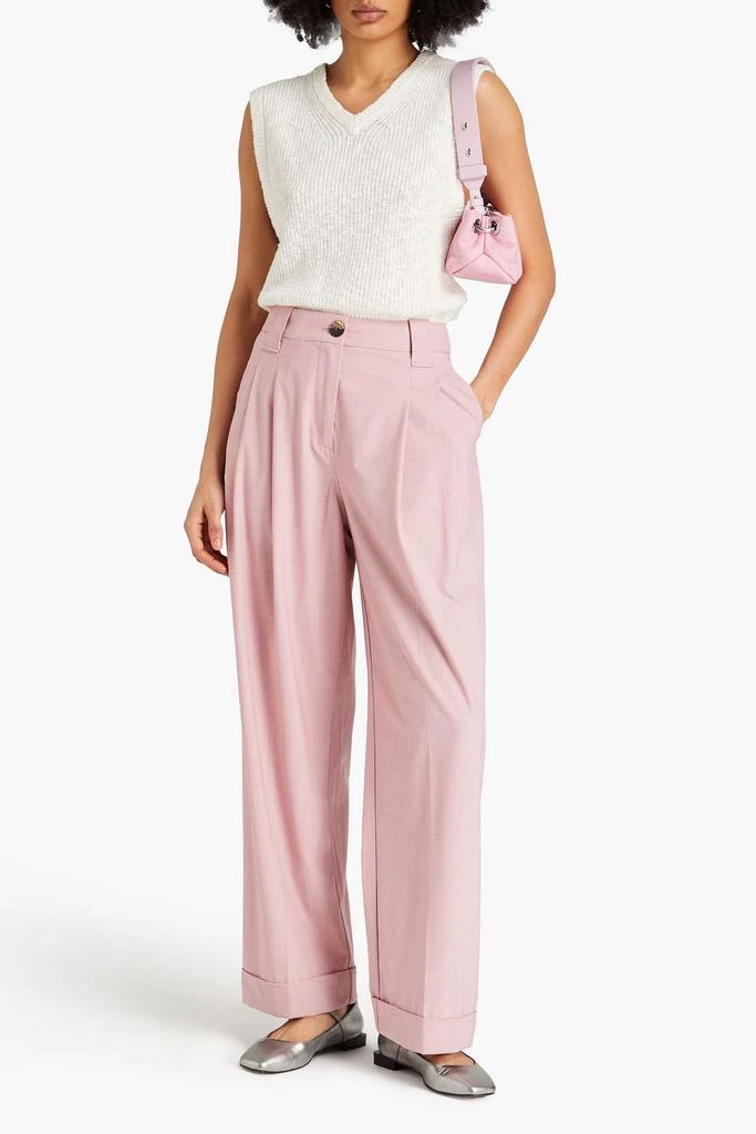 Ganni Pleated wide-leg pants 2