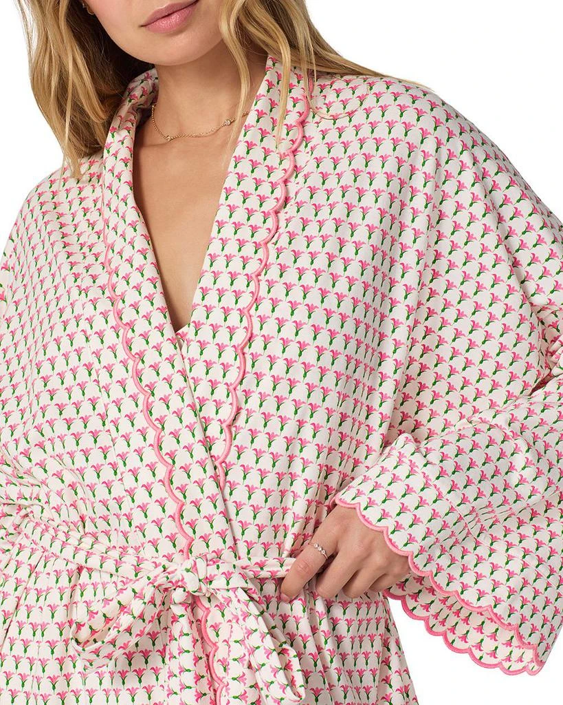 BedHead Pajamas Blossom Geo Banded Collar Stretch Jersey Robe 2