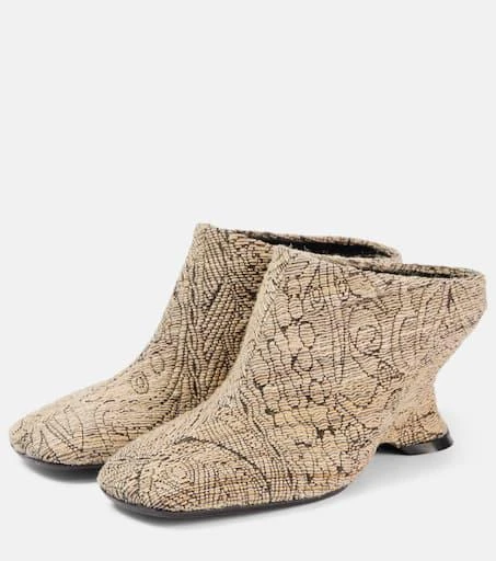 Dries Van Noten Jacquard wedge mules 4