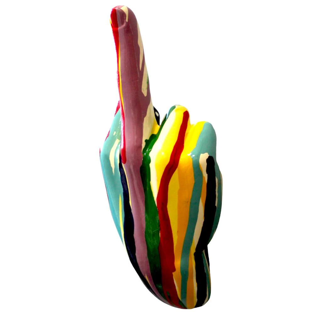 Interior Illusion Plus Interior Illusions Plus Graffiti Middle Finger hand Wall Mount - 9" tall 3