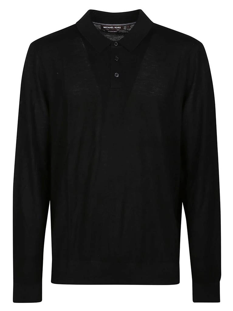 Michael Kors Michael Kors Long-Sleeved Knitted Polo Shirt 1