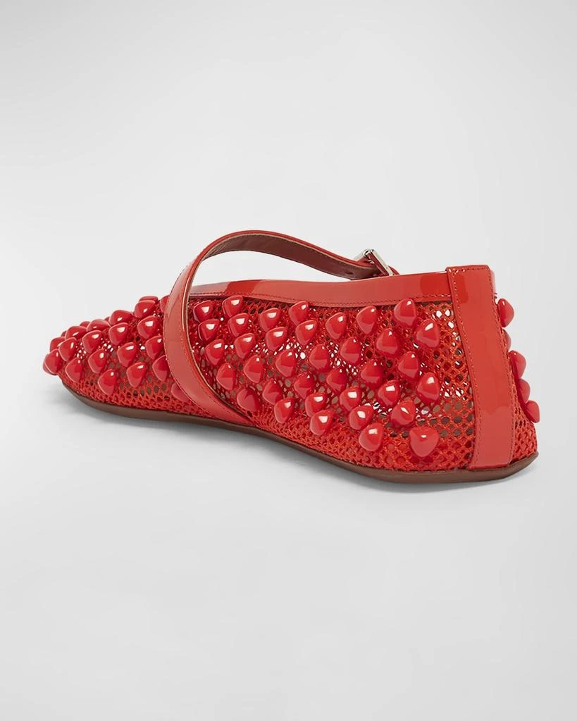 Alaia Beaded Net Mary Jane Ballerina Flats 4