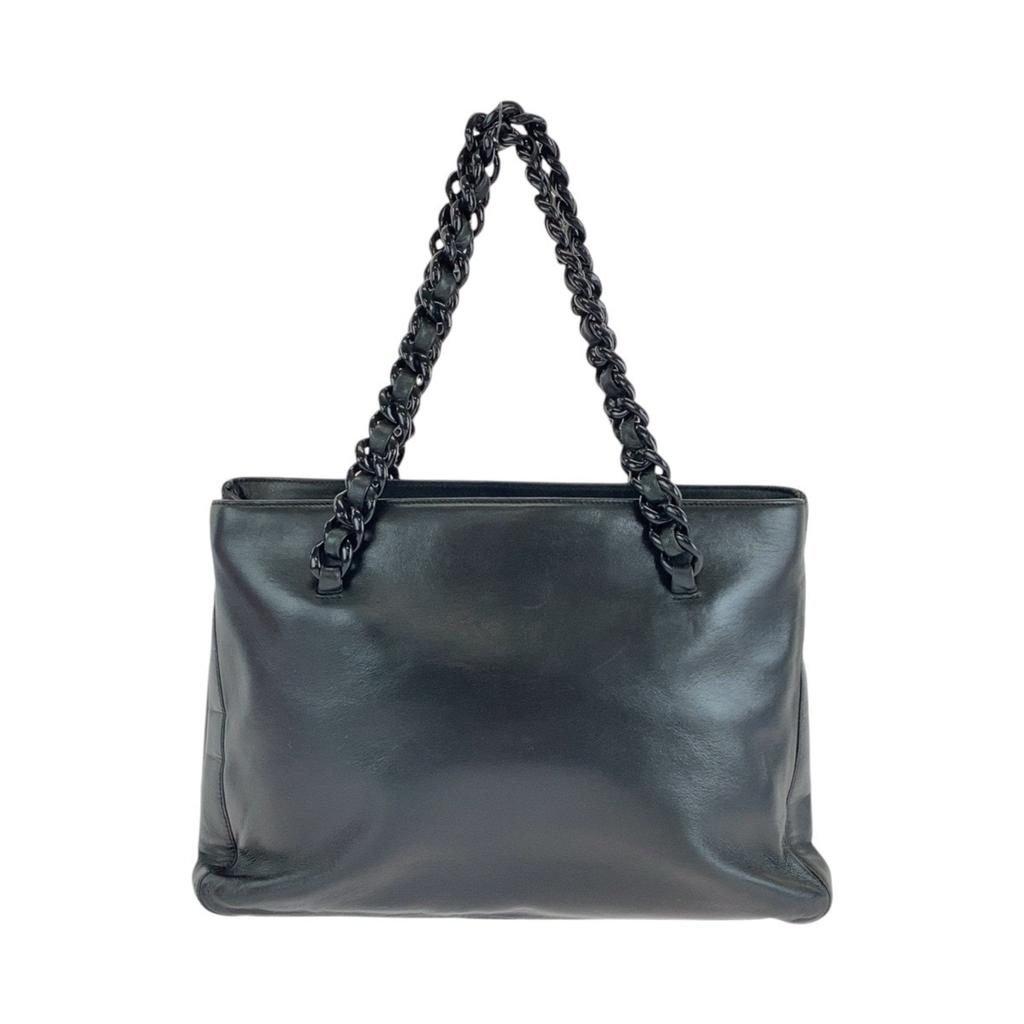 Prada Leather Plastic Handbag Tote Bag (Pre-Owned)