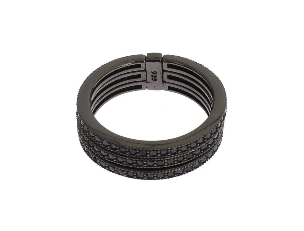 Nialaya Nialaya Black CZ 925 Sterling Silver Womens 4
