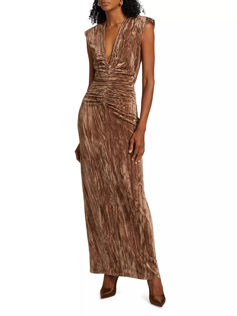 Ronny Kobo Hayley Ruched Velvet Dress 3