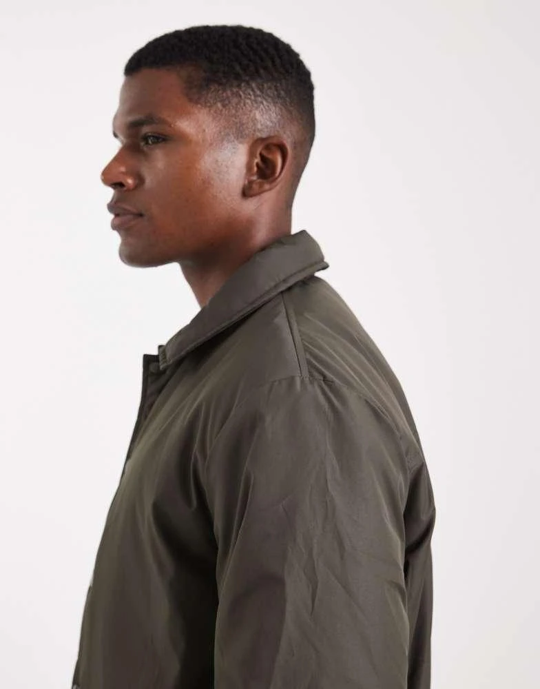 Brave Soul Brave Soul padded jacket with collar in khaki 4