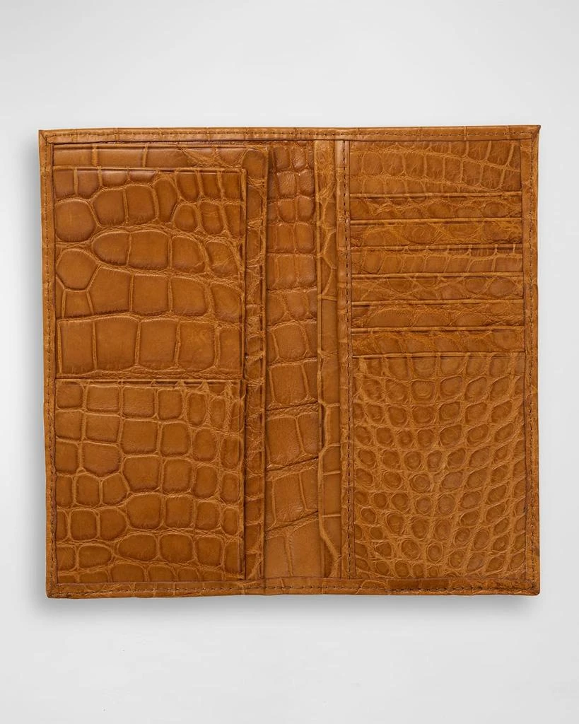 Abas Men
s Matte Alligator Leather Bifold Coat Wallet 2