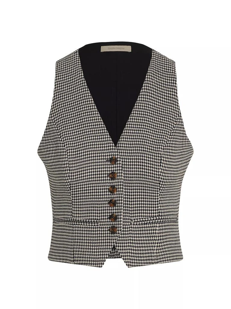 Favorite Daughter Houndstooth Button-Front Vest 1