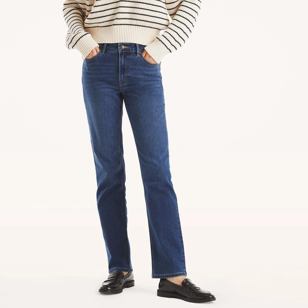 Nautica Womens Mid-Rise Straight Denim 1