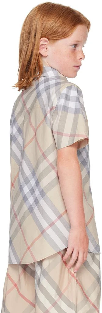 Burberry Kids Beige Check Shirt 3