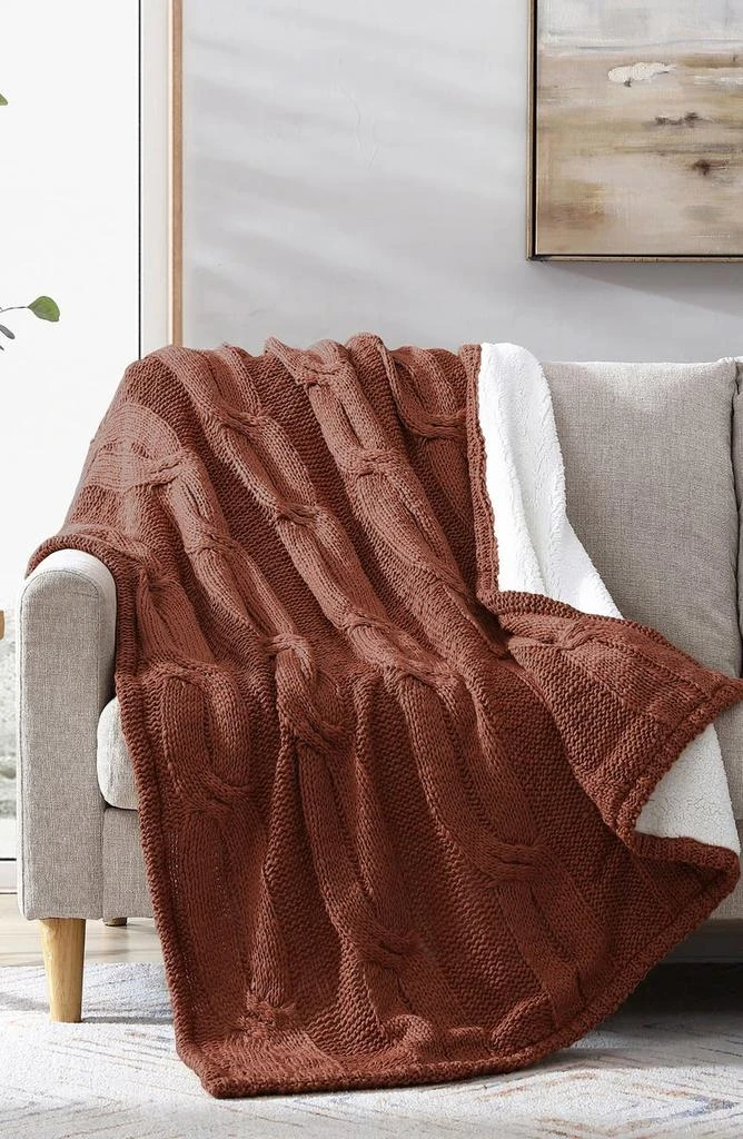 Modern Threads Cable Knit Throw Blanket 3
