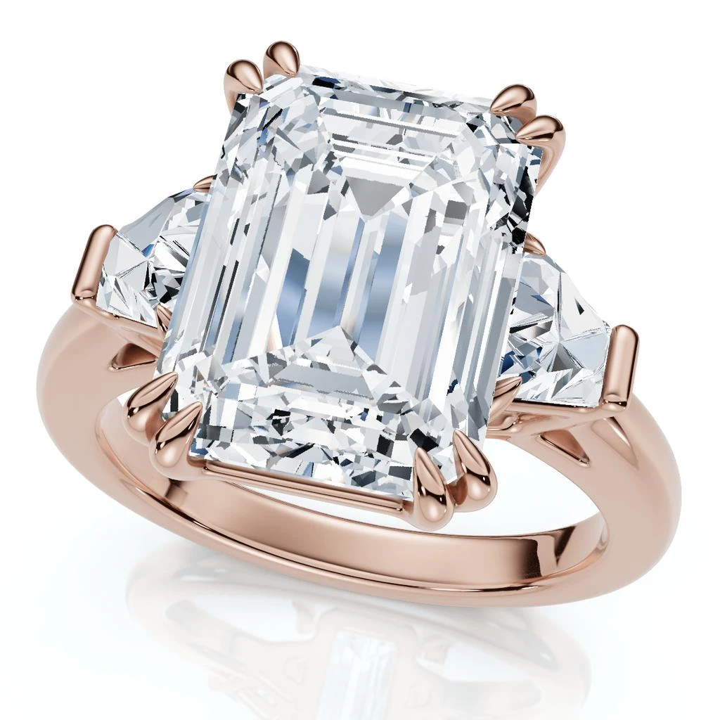 Pompeii3 Certified 4.40Ct Emerald Diamond Engagement Ring 14k Gold or Platinum Lab Grown 5