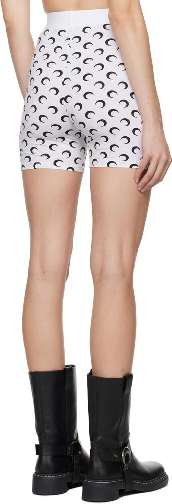 MARINE SERRE White Regenerated All Over Moon Sport Shorts 3
