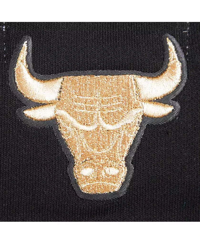 Pro Standard Women's Black Chicago Bulls Glam Cropped Pullover Sweatshirt 2
