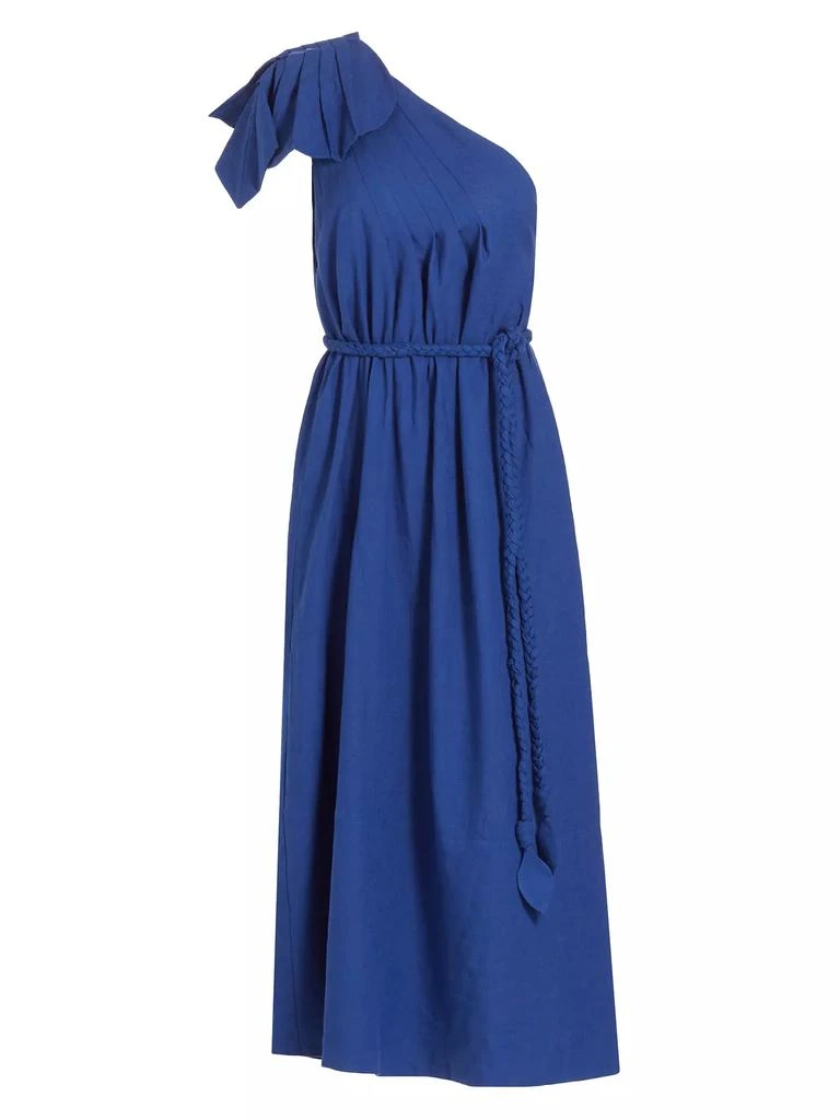 Farm Rio Leaf One-Shoulder Midi Dress 1