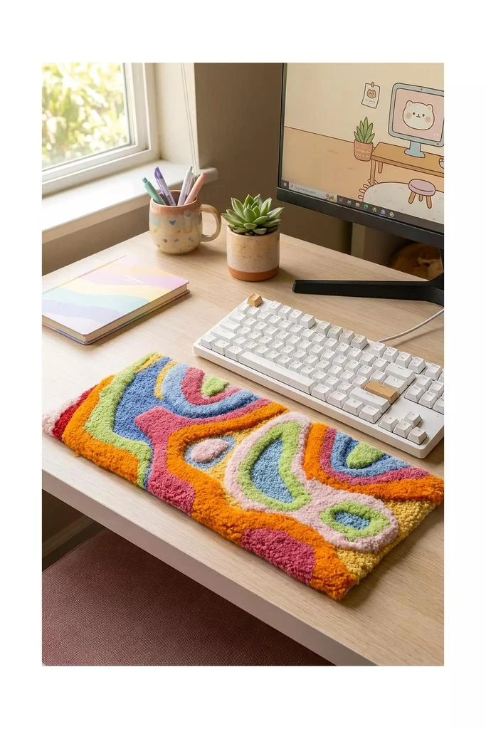 YAYA AND CO YaYa 
Co. Bellows Organic Cotton Abstract Computer Rug