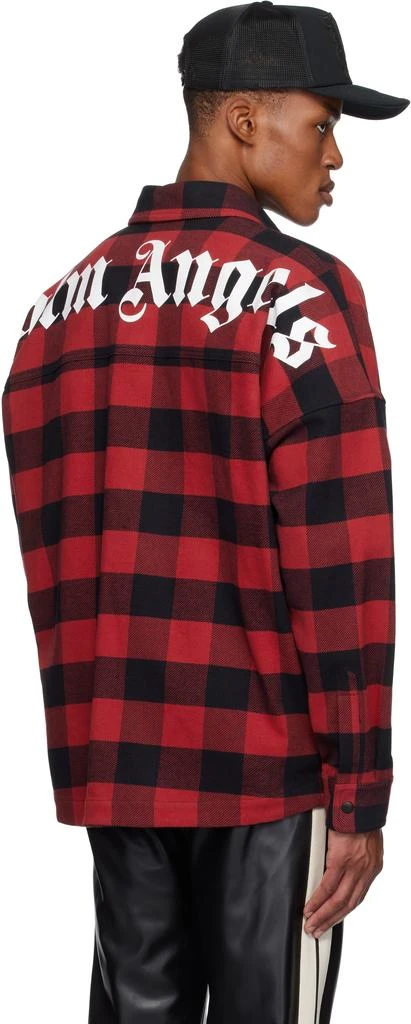 Palm Angels Red & Black Classic Logo Overshirt 3