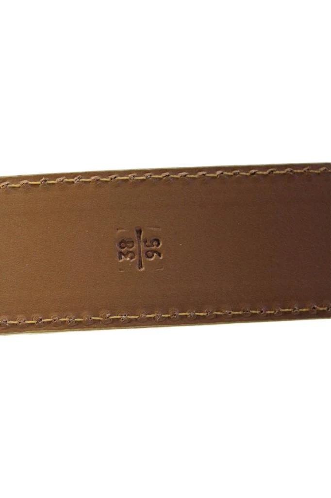 Tardini Mens American Alligator Silver-Toned Frame Buckle Belt Beige 6
