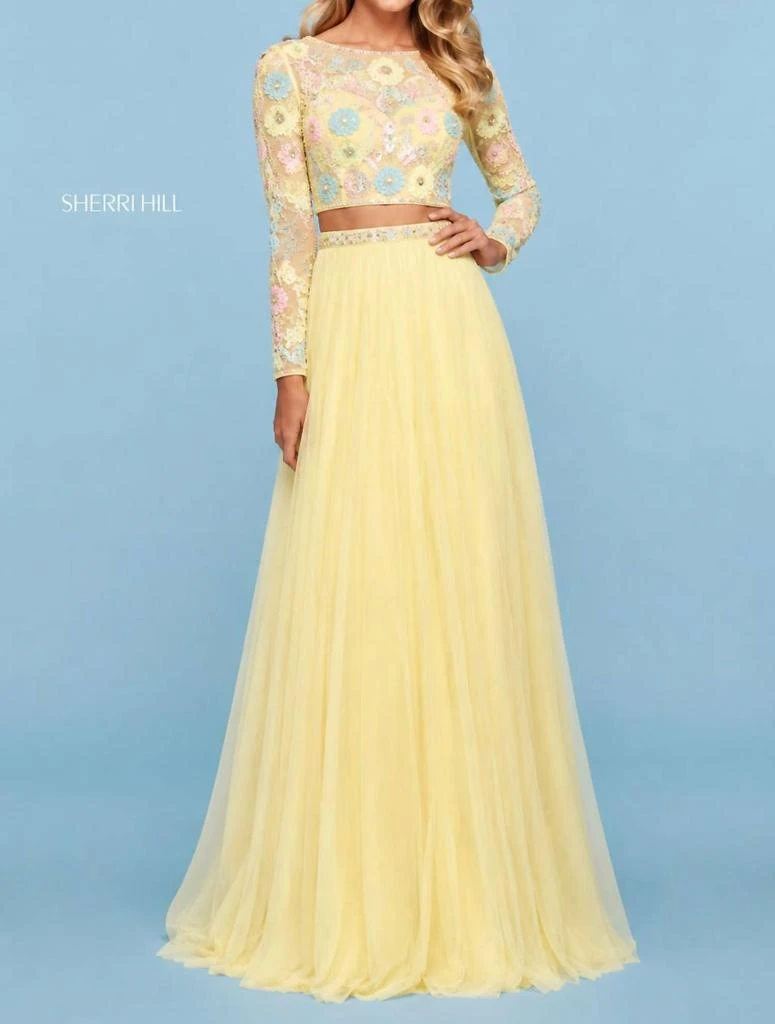 Sherri Hill Sherri Hill - Multi Beaded Two Piece Gown