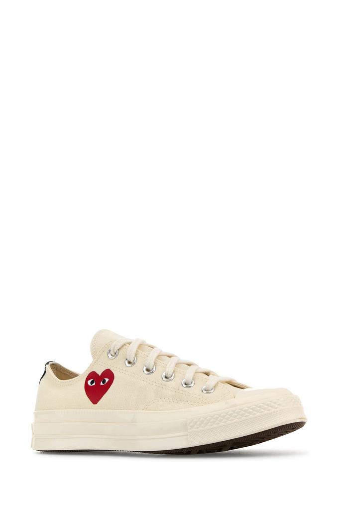 Comme des Garcons Ivory canvas Comme Des Garçons X Converse sneakers
