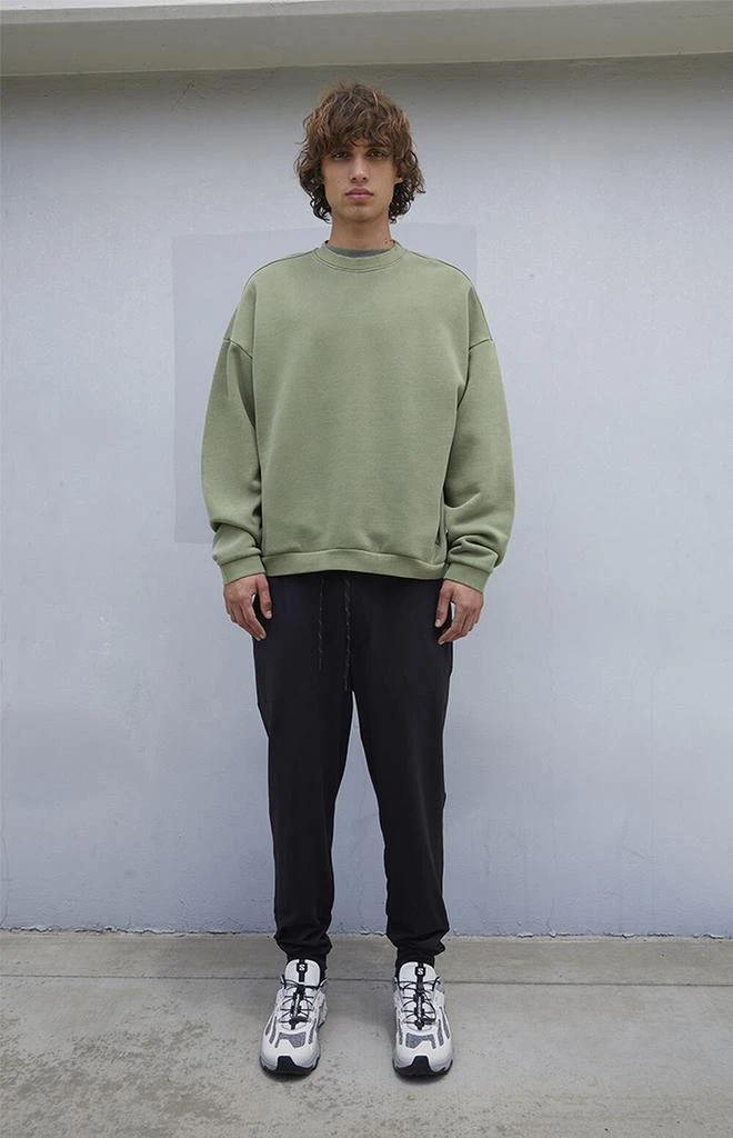 A.R.C. Green Vintage Wash Comfort Crew Neck Sweatshirt 3