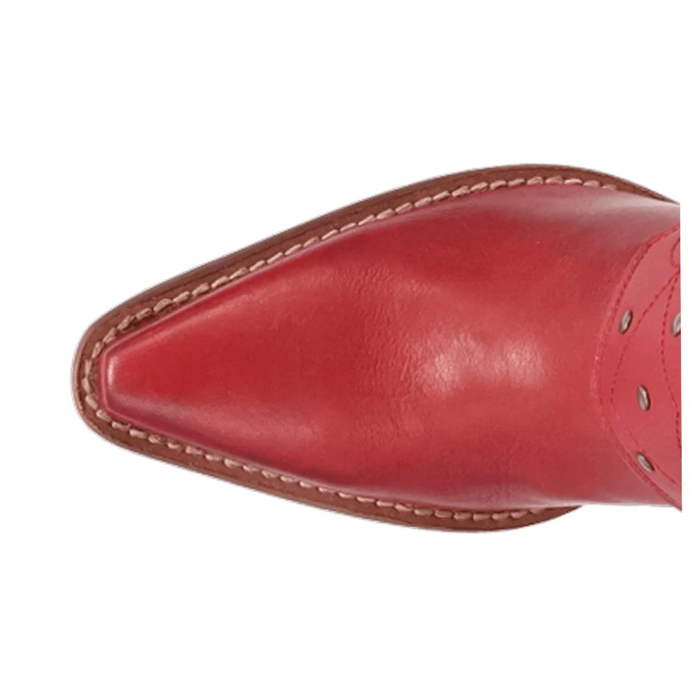 Dingo Grit N' Grace Slouchy Studded Snip Toe Pull On Cowboy Boots 4