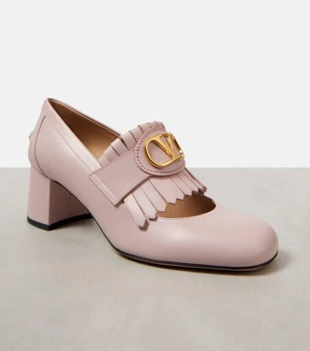 Valentino VLogo Signature 55 leather loafer pumps 5